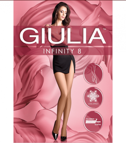 Ultra-sheer summer tights with a cooling effect and no panty section Infinity 8 Den